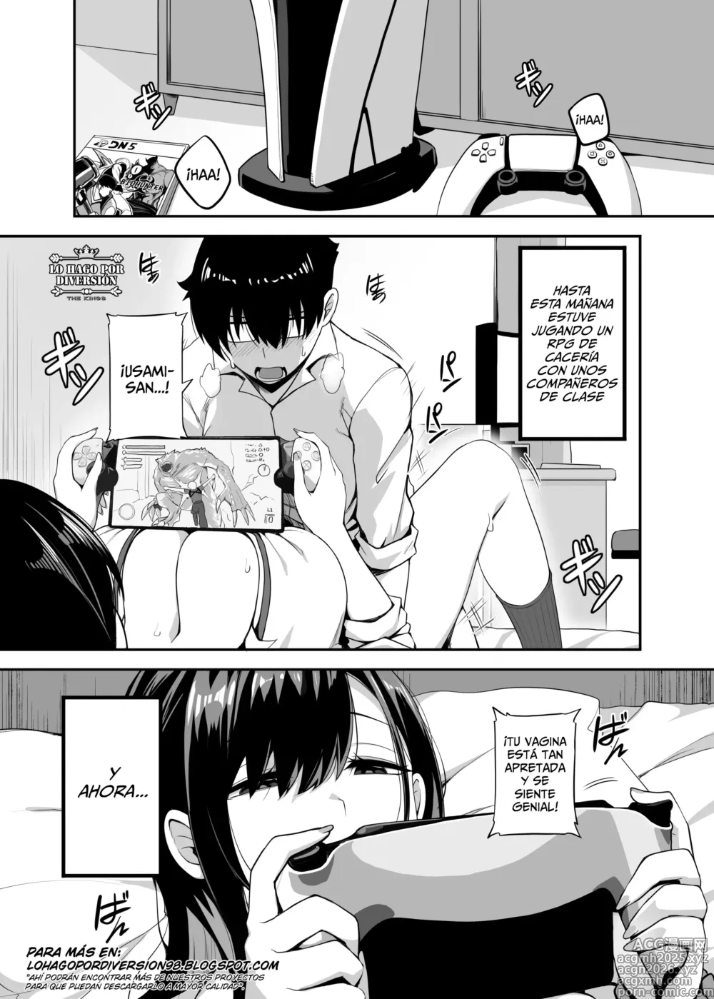 Page 2 of doujinshi La Historia Sobre Cuando Una Gyaru de mi Clase Vino a mi Casa y Terminamos Jugando Juntos un RPG de Cacería