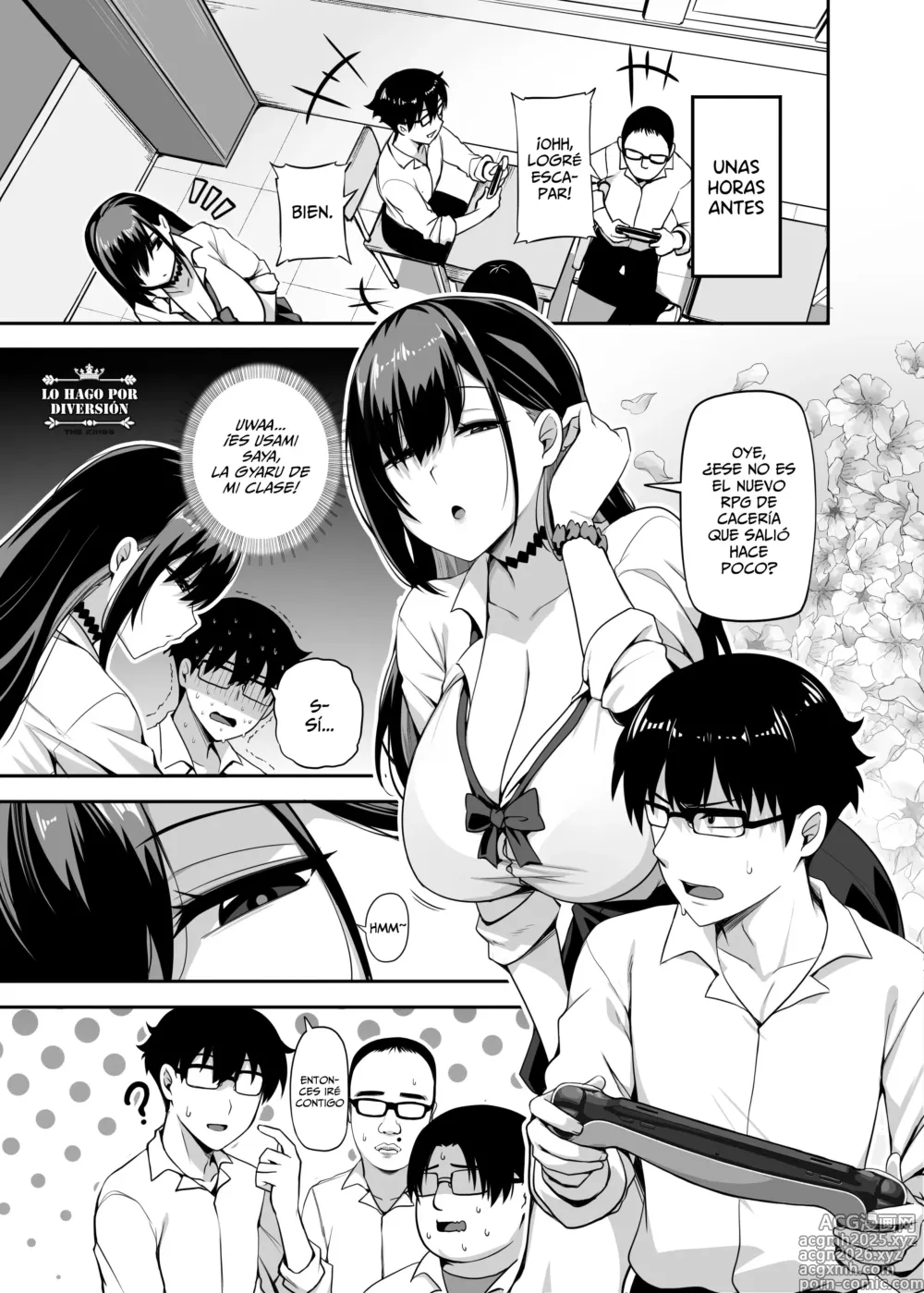 Page 4 of doujinshi La Historia Sobre Cuando Una Gyaru de mi Clase Vino a mi Casa y Terminamos Jugando Juntos un RPG de Cacería