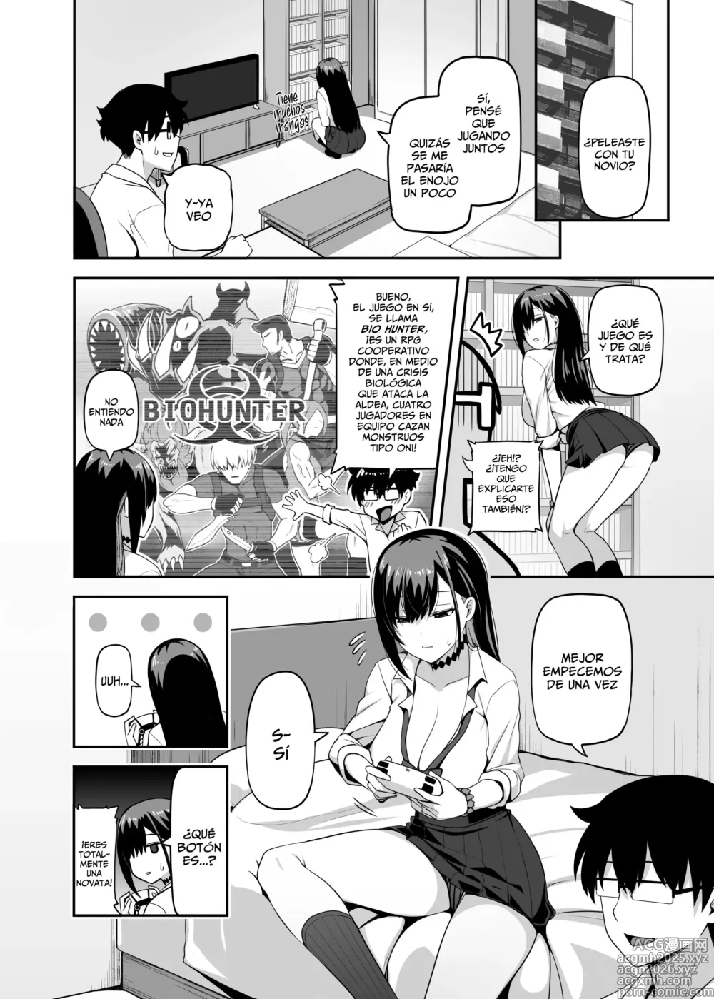 Page 5 of doujinshi La Historia Sobre Cuando Una Gyaru de mi Clase Vino a mi Casa y Terminamos Jugando Juntos un RPG de Cacería