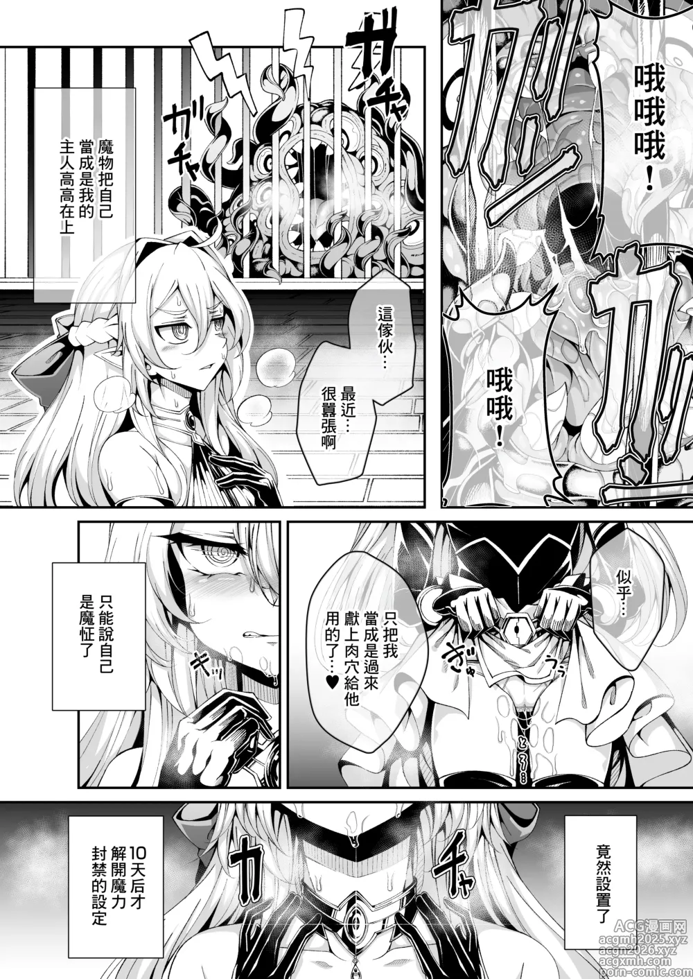 Page 14 of doujinshi 精隷牢獄蕾格～和怪形魔物自慰交尾一起毀滅的願望～
