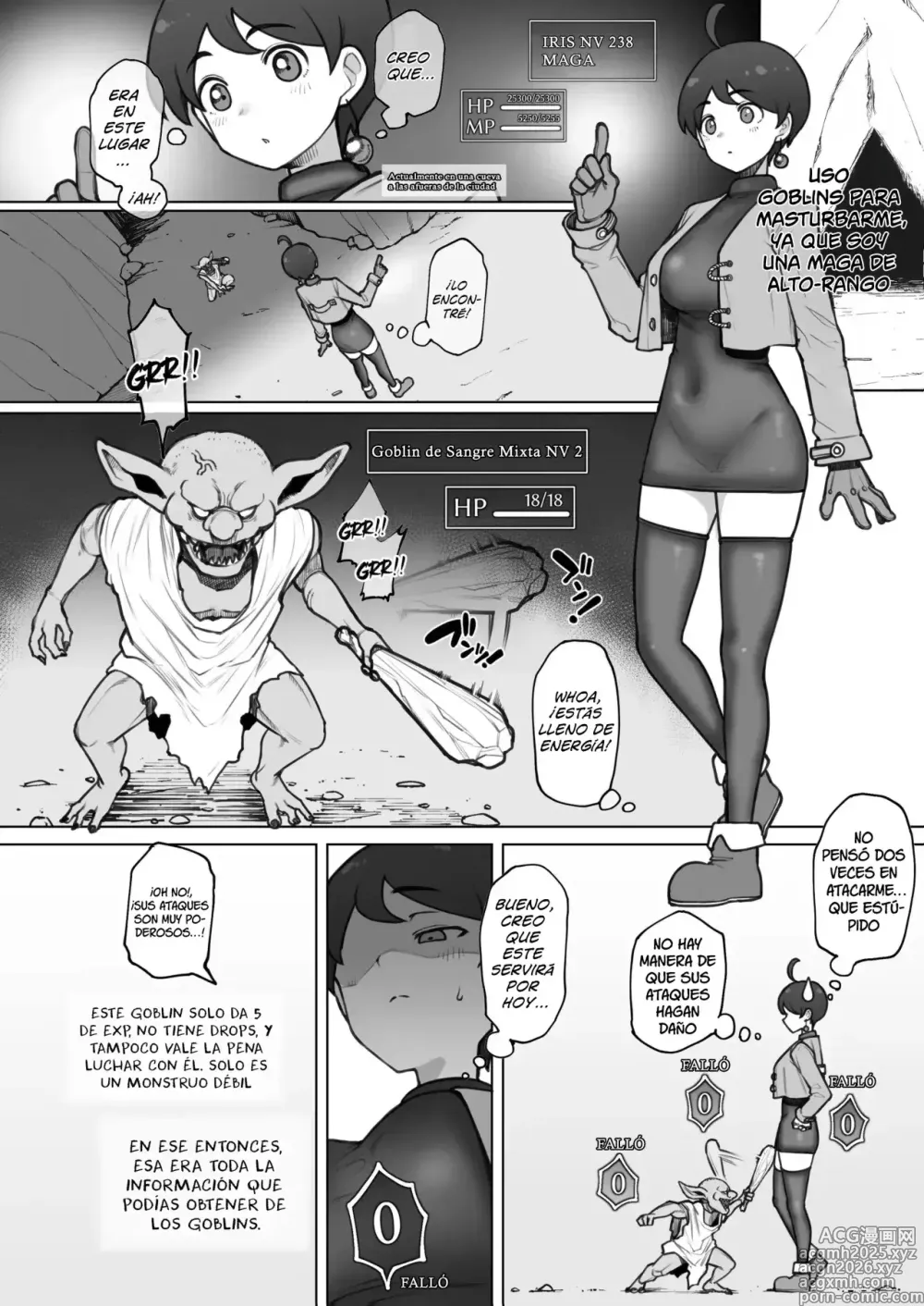 Page 1 of doujinshi Dai Mahoutsukai no Boku ga Goblin de Onanie Shita Sei de｜Uso Goblins para Masturbarme, ya que Soy una Maga de Alto Rango