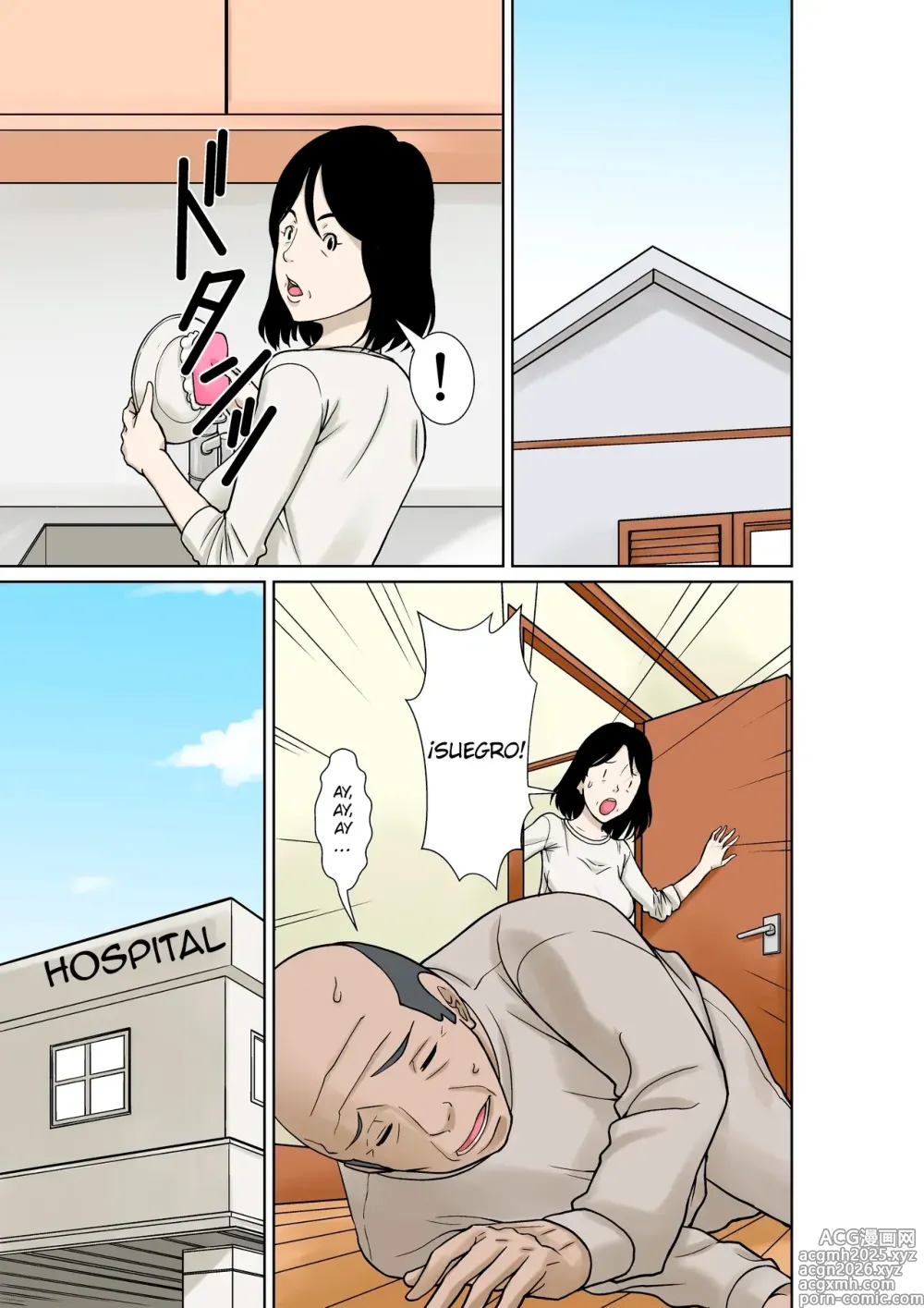 Page 5 of doujinshi Ogifu-san ga Kossetsushita Node Yome no Watashi ga Kaigoshimasu!｜¡Como mi Suegro se Fracturó, Yo Su Nuera lo Cuidaré!