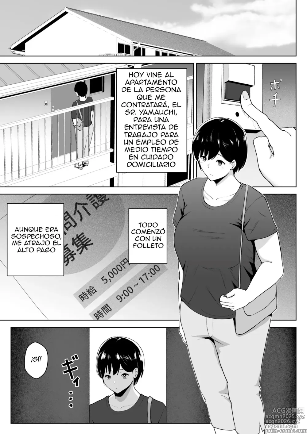Page 2 of doujinshi Houmon Futokorogo -Houmon Kaigo-｜Cuidado a Domicilio -Intenso Para Adultos Mayores-