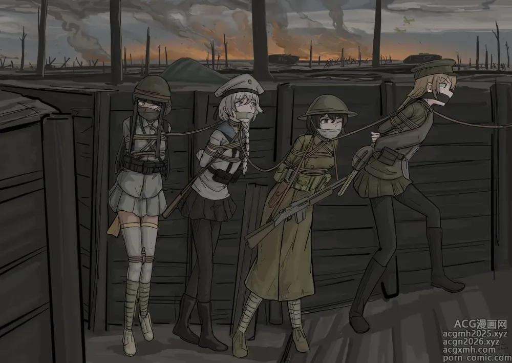Page 15 of imageset Tied soldiers girls