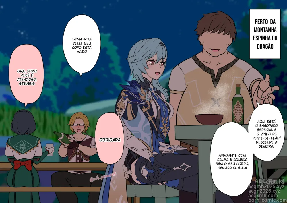 Page 2 of doujinshi Uma história sobre fazer coisas ruins com uma Eula bêbada depois da missão