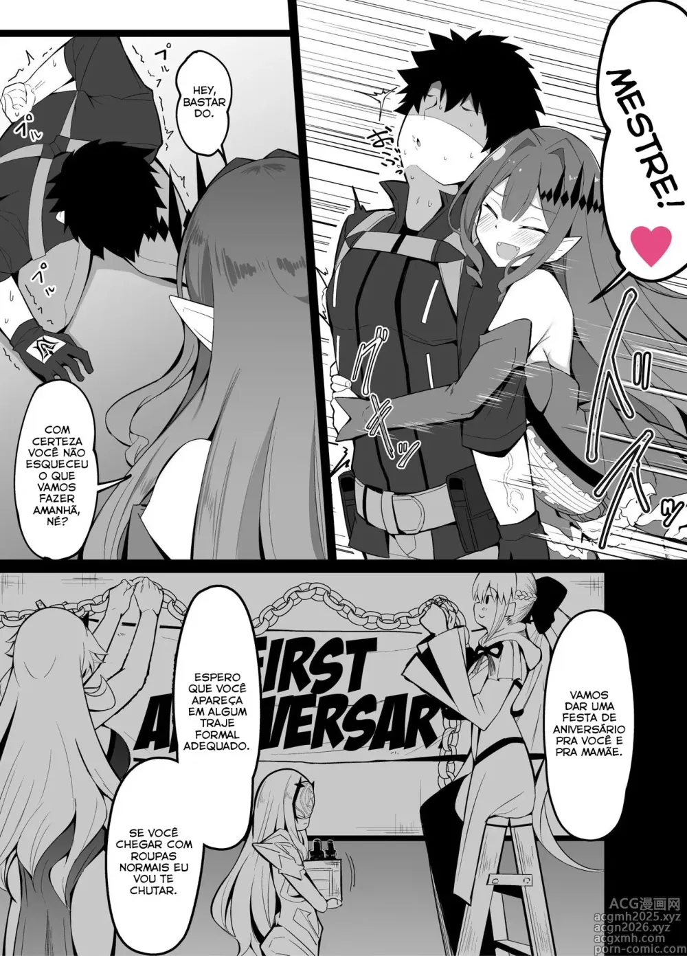 Page 1 of doujinshi Baobhan Sith interfere na privacidade de seu mestre