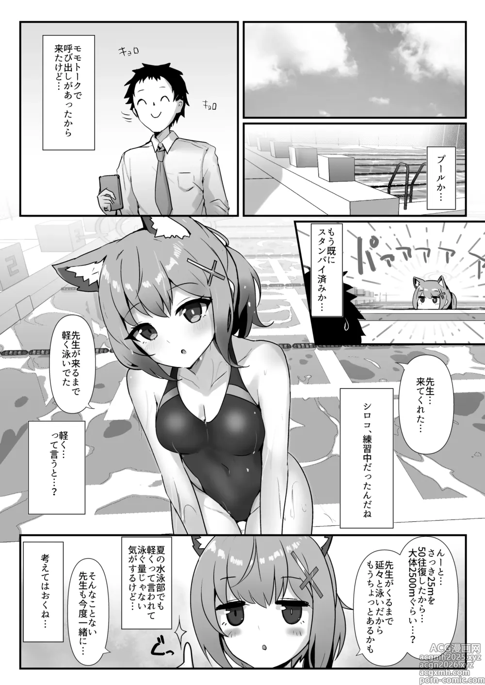 Page 2 of doujinshi Pool Side Log: Sunaookami