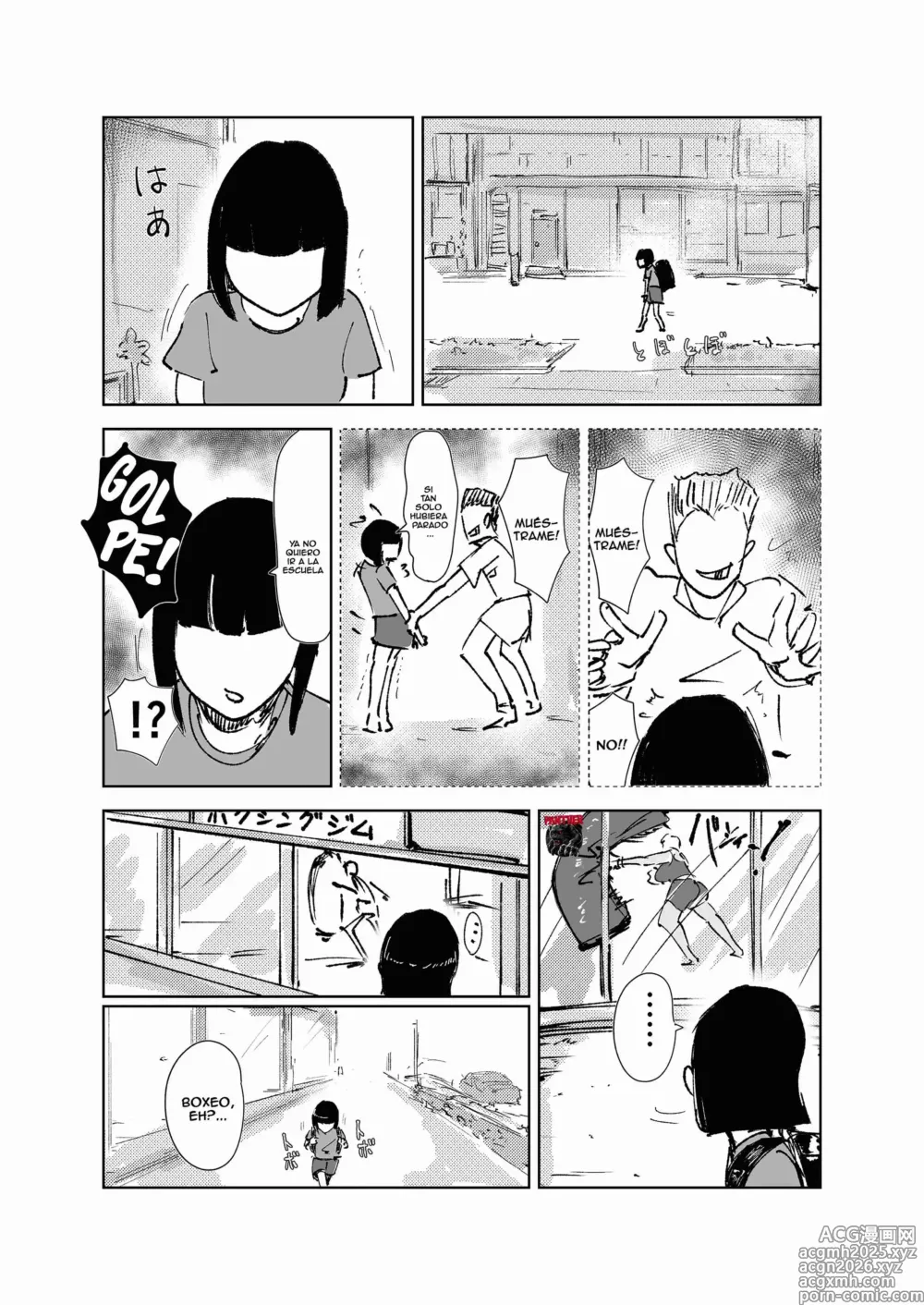 Page 3 of doujinshi Saeko la boxeadora pervertida entrenando a un chico timido y acosado
