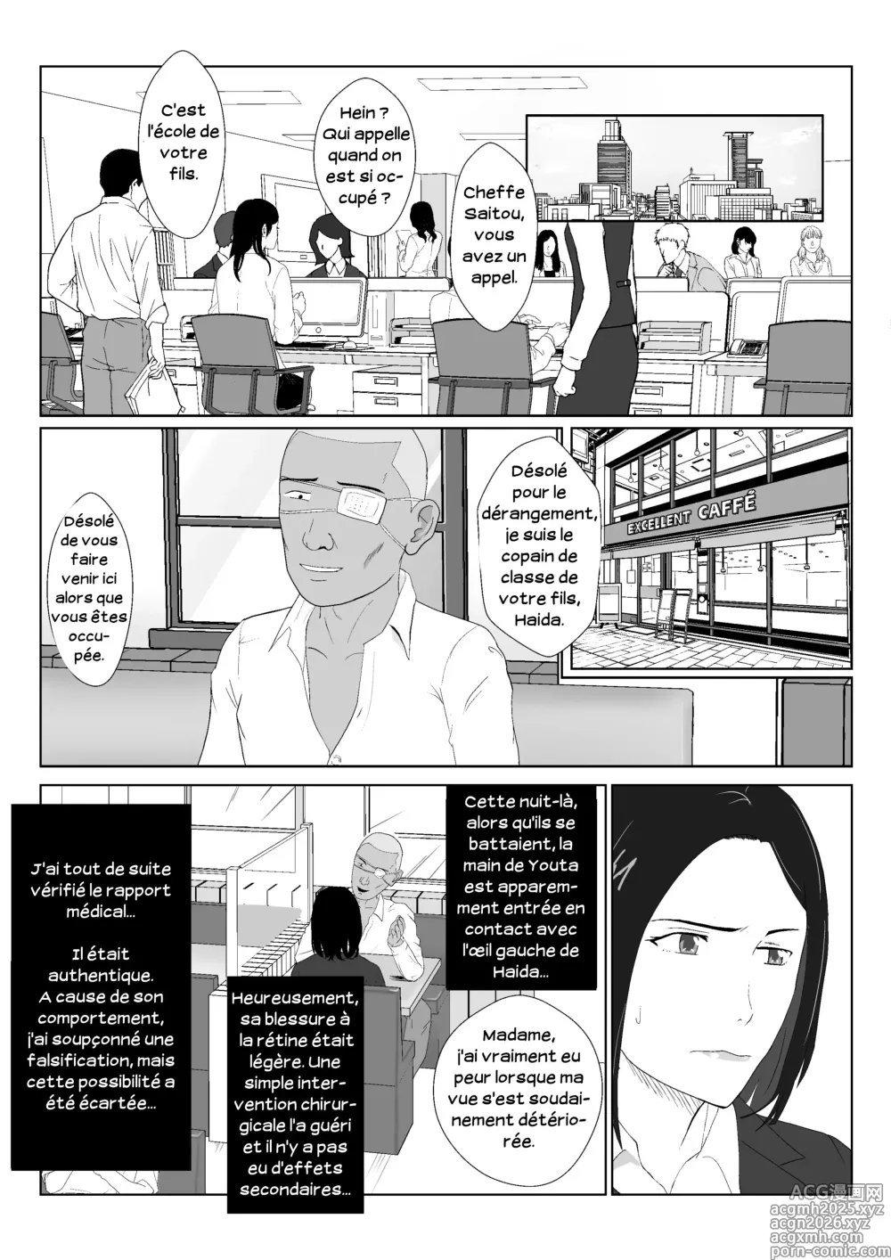 Page 8 of doujinshi Ma mère, carrièriste, a été victime d'un délinquant 01