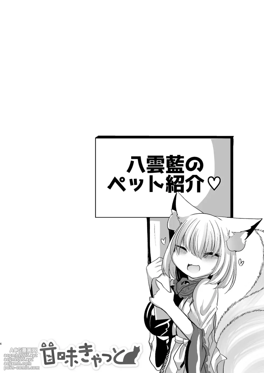 [Kanmi Cat (Miyase Nukko)] Yakumo Ran ga Seishori Pet to Tawamureru Hon (Touhou Project) [Chinese] [Digital]-4