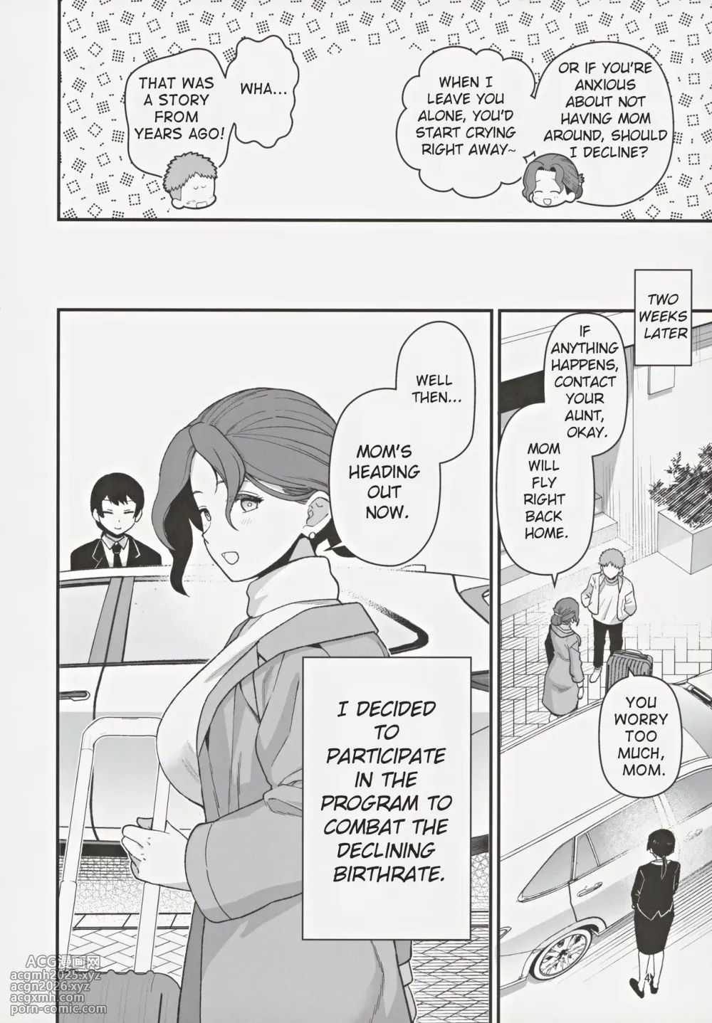 (C105) [Mochinchi (Mo)] Shoushika Taisaku Partnership ni Erabarete Shimatta Haha to Osu | A Mother And A Stranger Male Chosen As Partners To Counter The Declining Birthrate [English] [RoniNgaka]-5