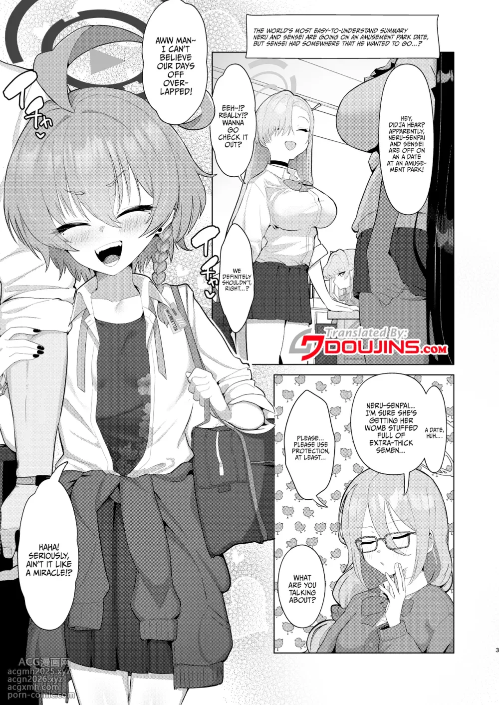 [Hakeverse (Hakeashi)] Neru to Date shite Icha Love Sex Hon | Book About Going on a Date and Having Sex with Neru (Blue Archive) [English] {Doujins.com} [Digital]-2