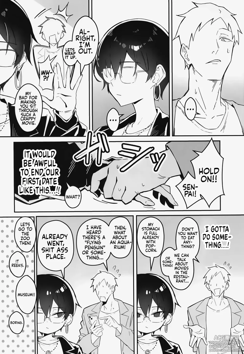 [Sukebe Hatsudenjo (Hatsuden Pengin)] Buaisou na Kakure Kyonyuu Boyish Kanojo to Taikutsu na Date | A Boring Date with My Blunt, Boyish Babe and Her Hidden Assets [English] [Digital] [TheWhiteLine]-6