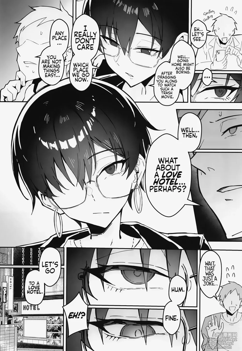 [Sukebe Hatsudenjo (Hatsuden Pengin)] Buaisou na Kakure Kyonyuu Boyish Kanojo to Taikutsu na Date | A Boring Date with My Blunt, Boyish Babe and Her Hidden Assets [English] [Digital] [TheWhiteLine]-7