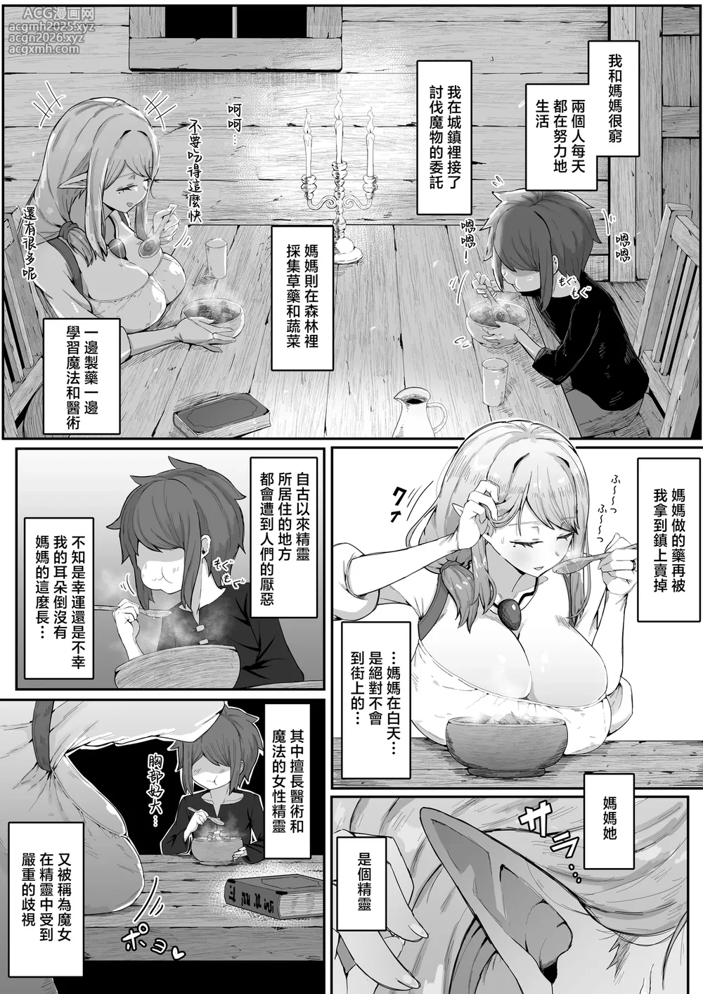[Muru no Honbako] Elf no Haha to Haramu made | 直到讓精靈母親懷孕為止 [Chinese]-8