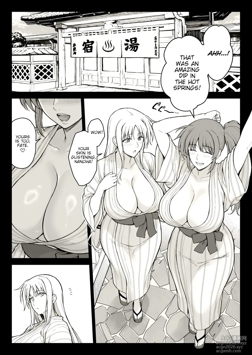 [Ishigaki Takashi] Ecchi na Onee-san-tachi ni Onsenyado de Hokakusareta Ken (Mahou Shoujo Lyrical Nanoha) [English]-1
