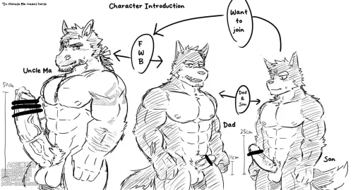 Horse and Wolf Father and Son