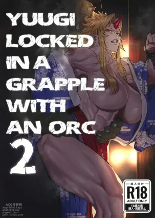 Yuugi Locked In A Grapple With An Orc 2